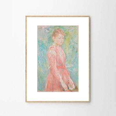 少女美式风复古海报装饰画