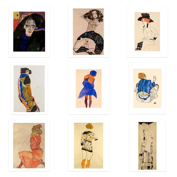 人物素描小众海报装饰画