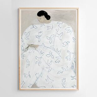 进口瑞典fine little day*SOFIA LIND原版装饰画海报WHITE FLOWER