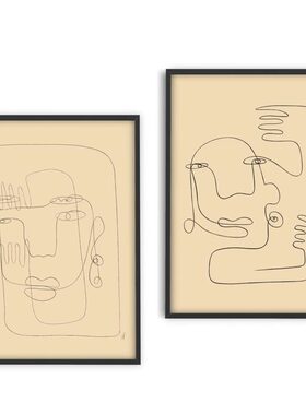 PSTR Studio进口荷兰Lois Schindeler线条人物Line art原版装饰画