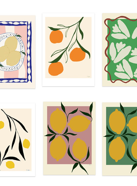 进口丹麦the poster club*ANNA MÖRNER原版装饰画海报ORANGE