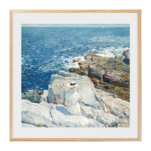 Hassam 饰画 风景经典 玫瑰海洋 Childe 蓝色海岛 名画装 liveart