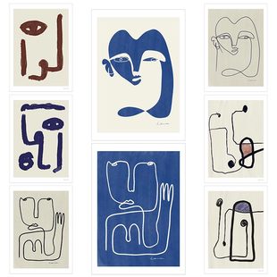 装 Nielsen尼尔森原版 饰画 抽象线条艺术Laura liveart进口丹麦p&f