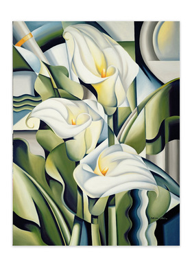 Catherine Abel 马蹄莲花卉 可定制 经典名画 立体主义 装饰画