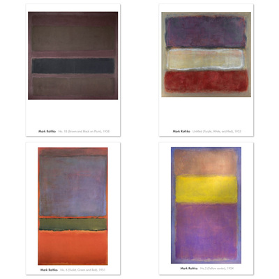 罗斯科Mark Rothko 当代艺术抽象色彩灰色系列经典名画原版装饰画
