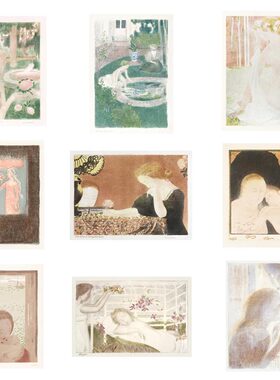 liveart法国画家Maurice Denis丹尼斯小众朦胧花园原版装饰画海报