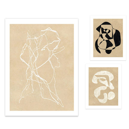 进口丹麦The poster club*REBECCA HEIN抽象原版装饰画ONE LINE