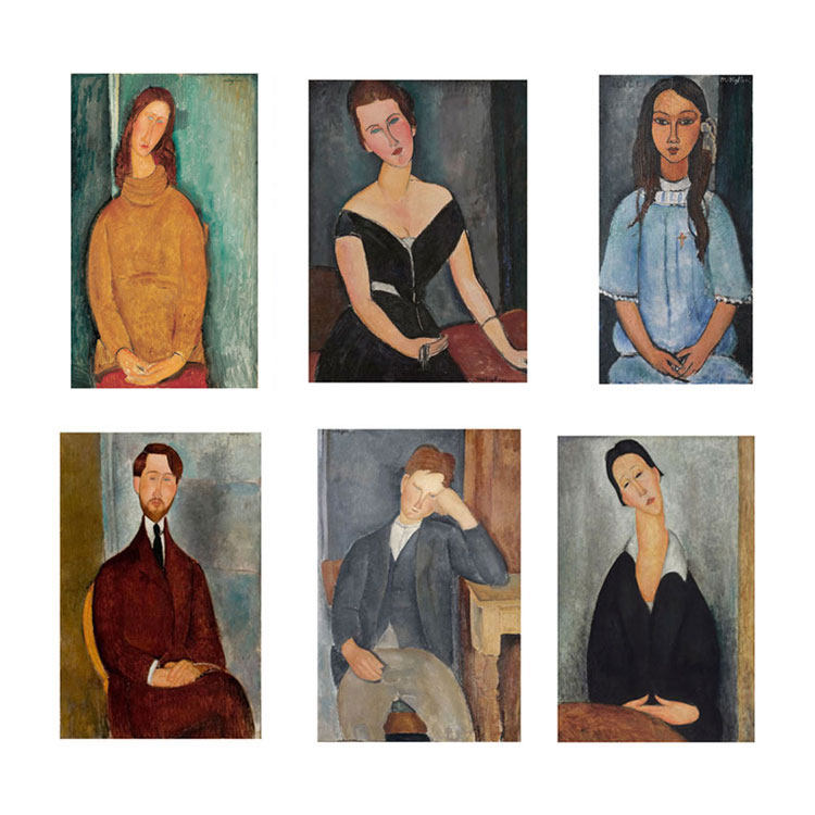 liveart【超多款】莫迪里阿尼Modigliani 大师名画肖像原版装饰画