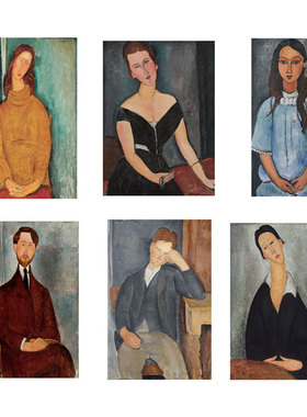 liveart【超多款】莫迪里阿尼Modigliani 大师名画肖像原版装饰画
