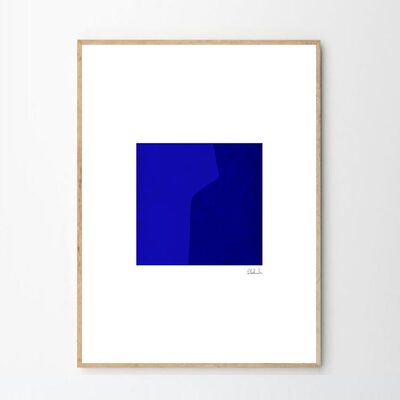 丹麦简约蓝色原版装饰画