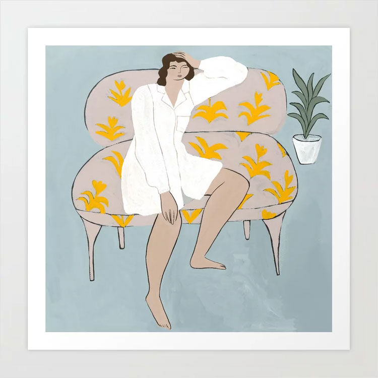 原版美国小众装饰画画芯