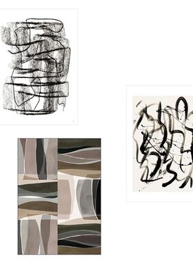 liveart进口丹麦p&f简约黑白艺术抽象原版装饰画mogensen lopez