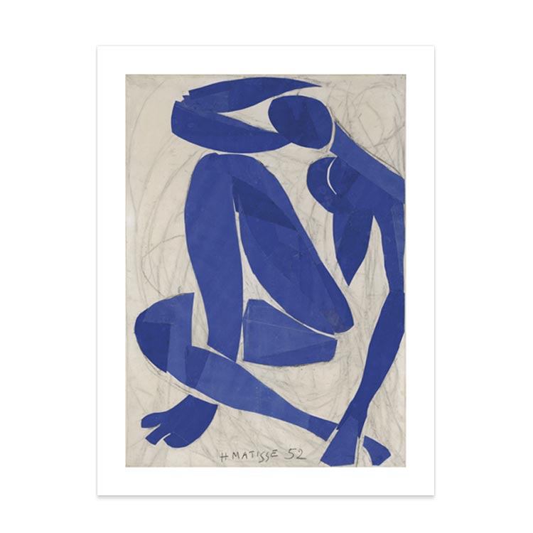 英国马蒂斯蓝色裸体装饰画