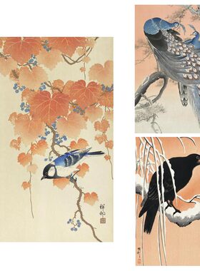 中式风花鸟复古怀旧装饰画