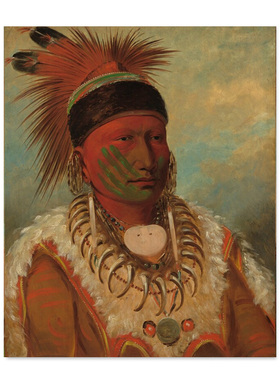 liveart 印第安酋长George Catlin经典名画原版装饰画