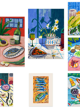 paper collective进口丹麦Adee Ardon美味餐厨插画原版装饰画