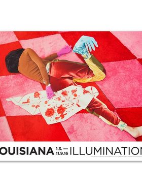 Louisiana进口路易斯安那美术馆ALEX DA CORTE 红色少女原版海报