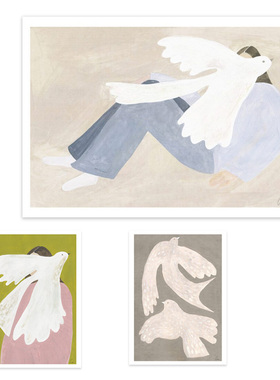 CLARA SCHICKETANZ进口丹麦the poster club少女飞鸟原版装饰画