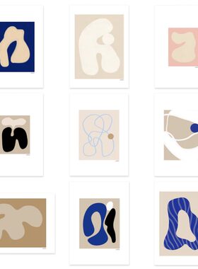 liveart进口丹麦The poster club*ÄSTHET简约色块原版装饰画2