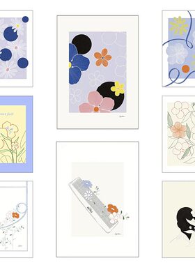 liveart进口丹麦p&f 艺术花卉平面插图小众原版装饰画By Vima