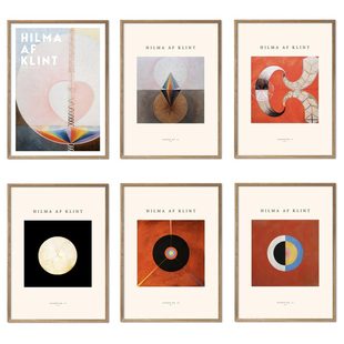 饰画Arch 进口丹麦p&f抽象宇宙艺术Hilma 装 Klint原版 Atelier