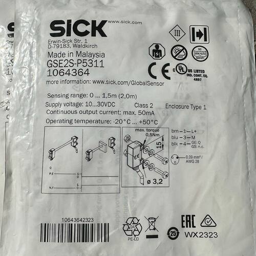 德国SICK西克光电传感器 GSE2S-P5311订货号