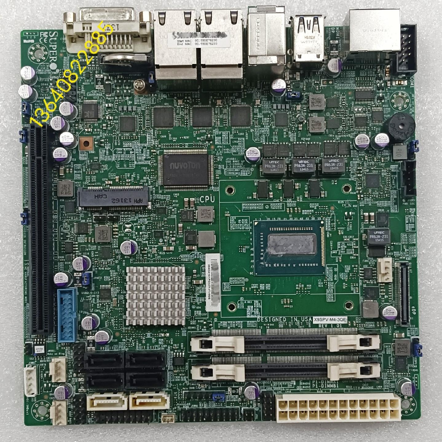 超微/SUPER X9SPV-M4-3QE工控主板 4千兆网