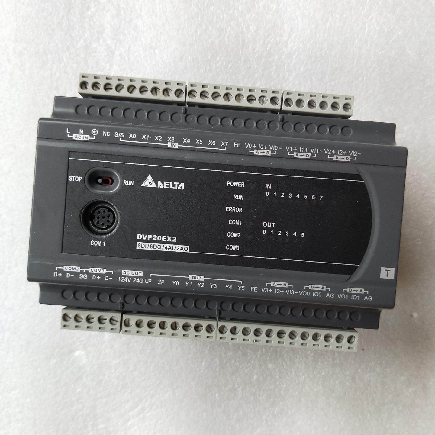 台达PLC DVP20EX200T  拆机 功能正常 实