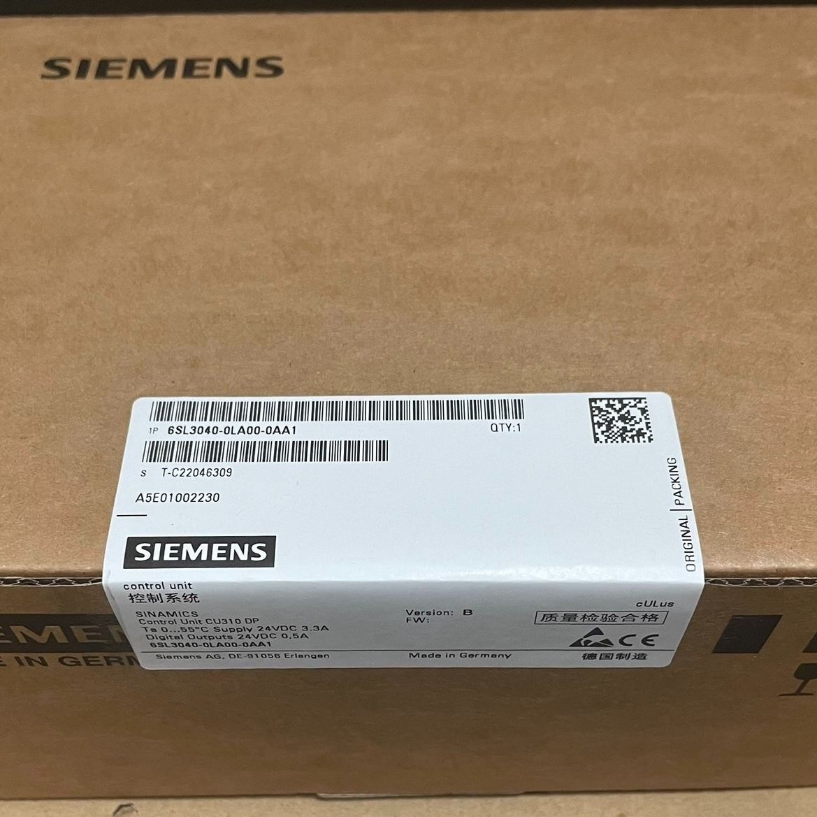 6SL3040-0LA00-0AA1 CU310DP控