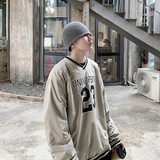 秋冬复古美式棒球风棉服宽松套头潮流港风加棉加厚卫衣mj354-p75，男装棉衣，电商B288