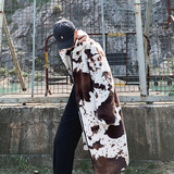 冬季男士潮加厚奶牛纹仿皮草加长过膝潮流棉服外套mj378-p160，男装棉衣，电商B288