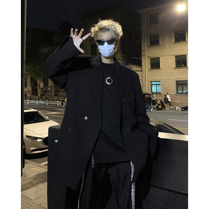 现货 25秋冬金属扣垫肩老钱风极简垫肩西服XZ13-P128图片
