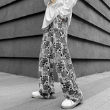 22夏款薄款顺滑韩港风复古宽松廓形裤子虎纹直筒休闲裤ck99-p55，男装休闲裤，电商B288