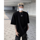 现货！25夏季男士设计感垫肩金属装饰铆钉T恤DX103-P58，男装T恤，电商B288