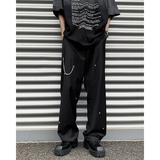 23夏季金属链条质感男士休闲裤冰丝垂感拖地西裤CK129-P68，男装西裤，电商B288