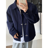 轻熟风品质复古灯芯绒特色门襟飞机扣方领大码短款夹克mj625-p125，男装夹克，电商B288