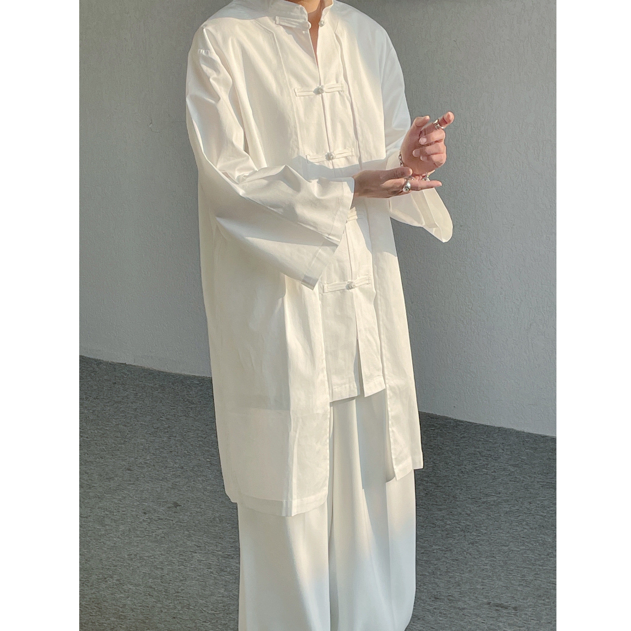 23夏季新中式盘扣衬衫仙气风防晒上衣DX42-P80，男装防晒衣，电商B288