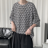 夏季港风潮牌个性爱心印花大码冰丝短袖T恤潮男TX12-P30，男装T恤，电商B288