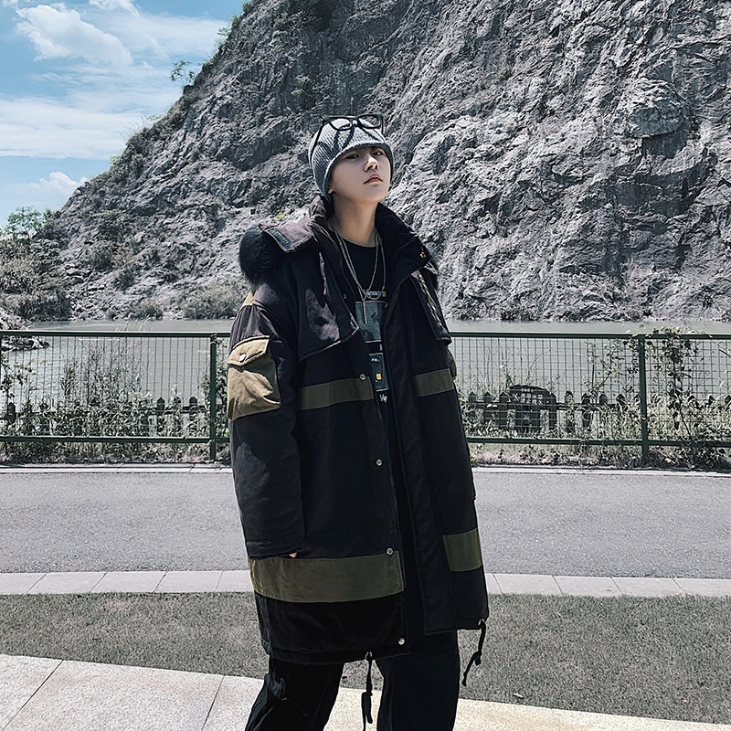 冬季加厚男士棉衣工装连帽大毛领保暖宽松棉衣大码外套mj351-p178，男装棉衣，电商B288