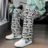 丝滑垂感高腰显瘦长裤男斑马褶皱洋气绒面休闲裤B288-ck92-p50，男装休闲裤，电商B288