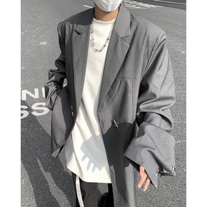 24春季星星设计感西装显瘦垫肩西服上衣XZ14-P128图片