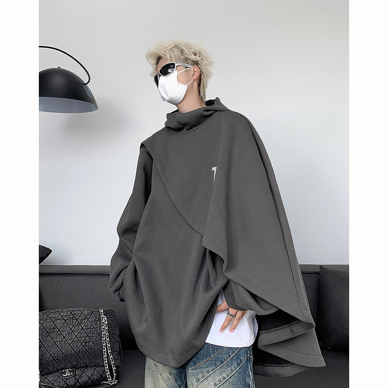23秋冬披风印花连帽卫衣男WY18-P98现货,男装卫衣,电商B288