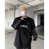 现货！25夏季男士网纱设计假两件金属垫肩T恤DX119-P88，男装T恤，电商B288