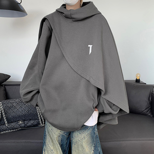 23秋冬披风印花连帽卫衣男WY18-P98现货图片