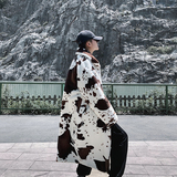 冬季男士潮加厚奶牛纹仿皮草加长过膝潮流棉服外套mj378-p160，男装棉衣，电商B288