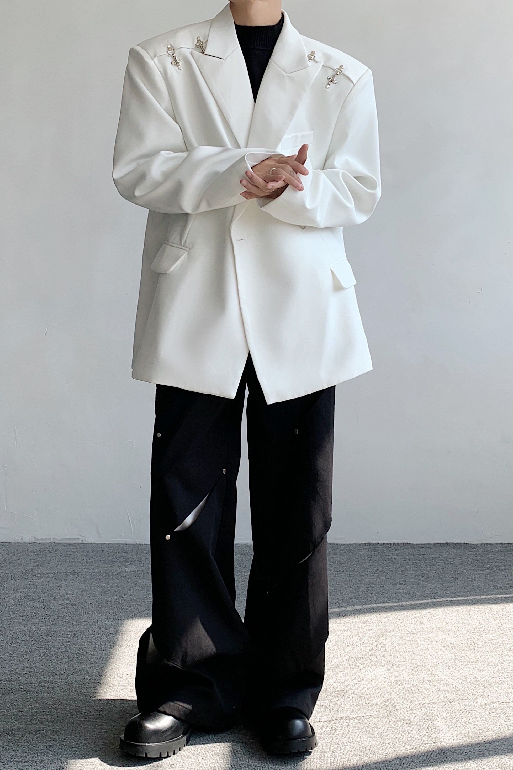 现货25男士气质飞机扣垫肩西服XZ02-P128,男装西服,电商B288