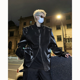 23秋冬男士液态金属飞机扣垫肩夹克亮面胸棉西服外套JK11-P125现，男装夹克，电商B288