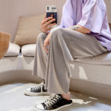 瓦格裤！显瘦高腰宽松垂感丝滑冰凉透气直筒拖地阔腿裤ck71-p45，男装休闲裤，电商B288