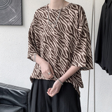 男士斑马短袖夏季设计感小众冰丝T恤潮牌男装半袖ins上衣TX13-P30，男装T恤，电商B288