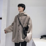 22秋冬人字纹港风学生毛呢大衣宽松大码外套b288-mj226-p125，男装毛呢大衣，电商B288